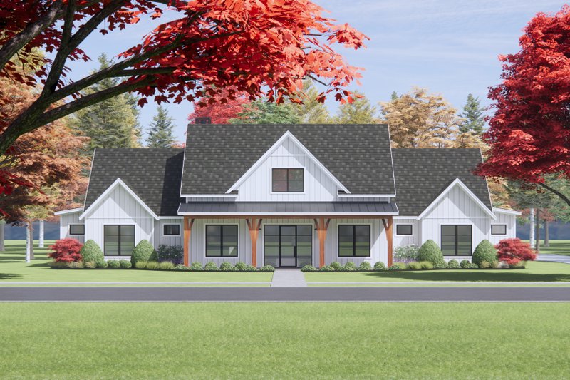 Architectural House Design - Farmhouse Exterior - Front Elevation Plan #1096-33