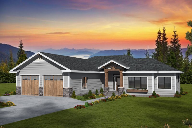 Architectural House Design - Traditional Exterior - Front Elevation Plan #117-1000
