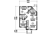 Cottage Style House Plan - 2 Beds 1 Baths 919 Sq/Ft Plan #25-4447 