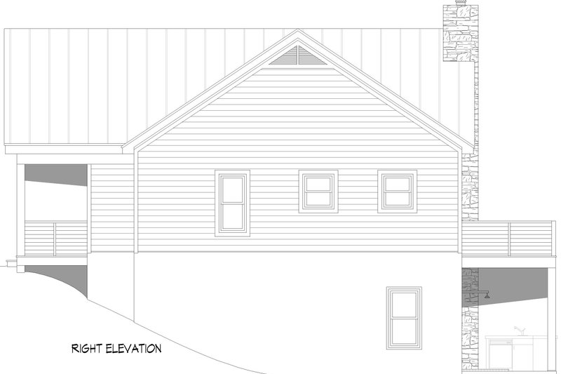 House Blueprint - Exterior - Other Elevation 1 for Country House Plan #932-1114 - 3 bed, 2.5 bath