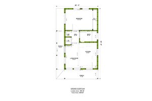 Floor Plan - Main Floor for Traditional House Plan #1106-124 - 1 bed, 1 bath