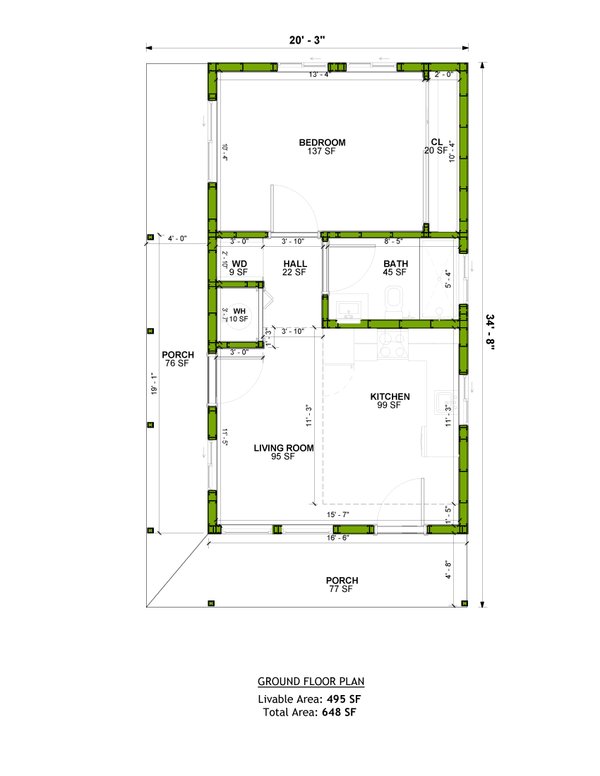 Home Plan - Traditional Floor Plan - Main Floor Plan #1106-124