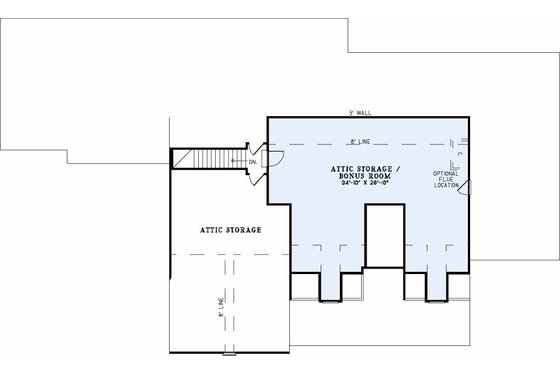 Floor Plan - Upper Floor for European House Plan #17-2509 - 5 bed, 3 bath