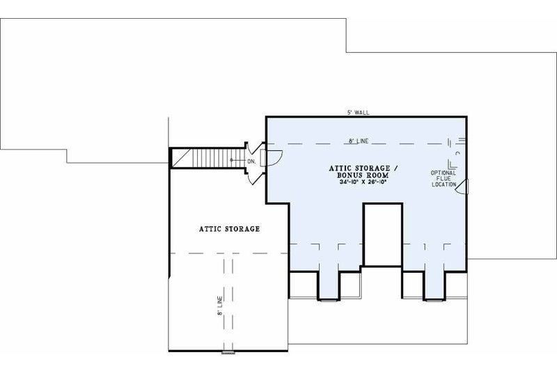 House Blueprint - Floor Plan - Upper Floor for European House Plan #17-2509 - 5 bed, 3 bath