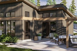 Exterior - Outdoor Living for Modern House Plan #455-374 - 1 bed, 1 bath