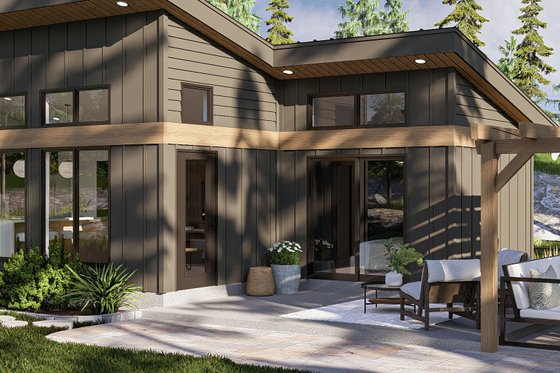 Exterior - Outdoor Living for Modern House Plan #455-374 - 1 bed, 1 bath