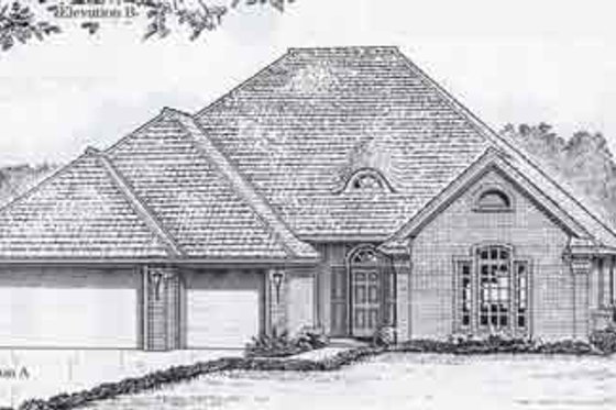 Exterior - Front Elevation for Colonial House Plan #310-801 - 4 bed, 2.5 bath