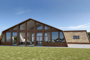 Contemporary Style House Plan - 2 Beds 2 Baths 1636 Sq/Ft Plan #542-2 