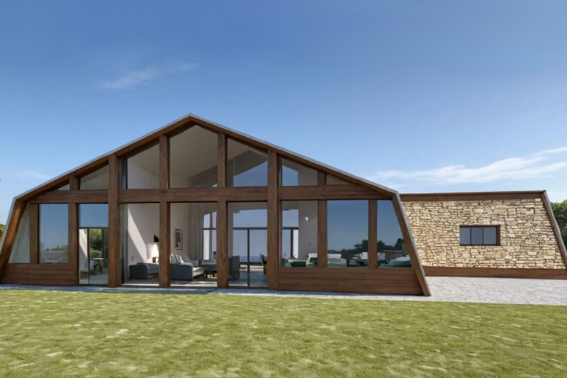 Dream House Plan - Exterior - Rear Elevation 1 for Contemporary House Plan #542-2 - 2 bed, 2 bath
