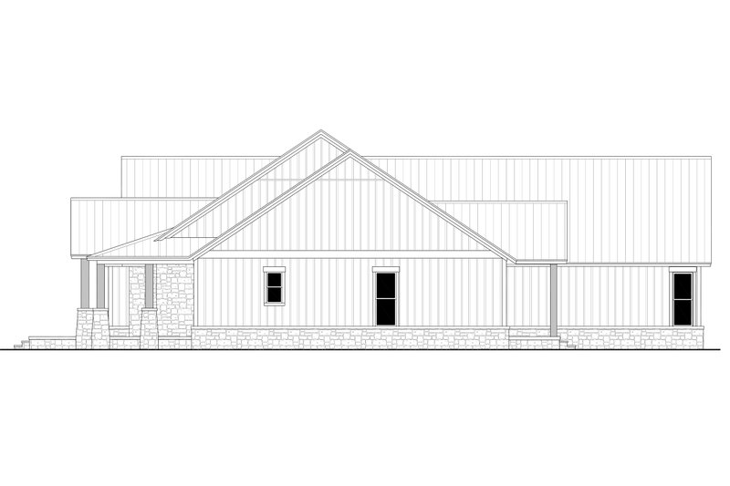 House Blueprint - Exterior - Other Elevation 1 for Farmhouse House Plan #430-300 - 4 bed, 3.5 bath