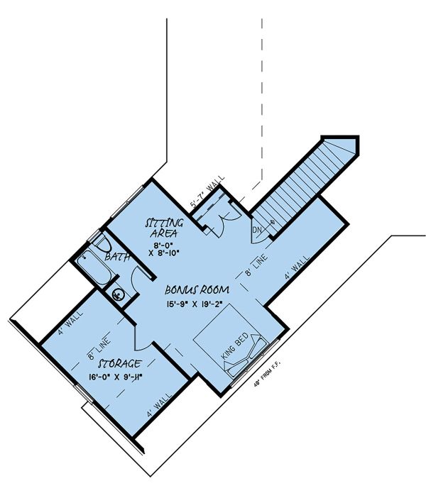 House Design - European Floor Plan - Upper Floor Plan #923-136