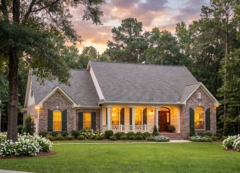 Exterior - Front Elevation 2 for Southern House Plan #406-9620 - 3 bed, 2 bath