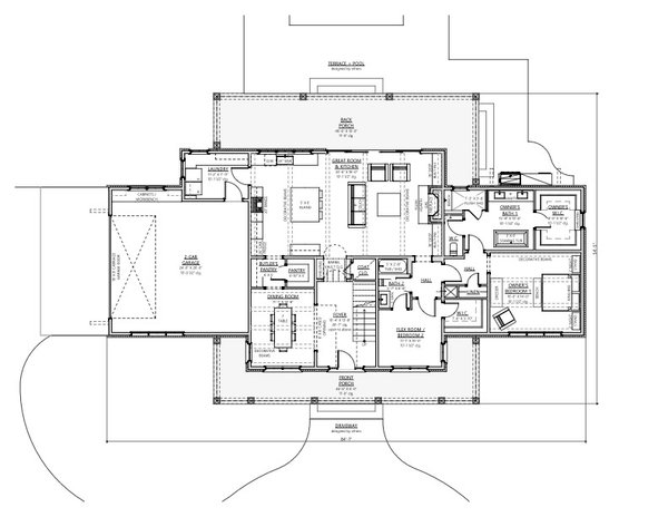 Architectural House Design - Country Floor Plan - Main Floor Plan #1094-20