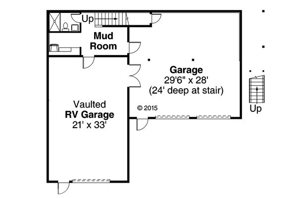 Craftsman Floor Plan - Main Floor Plan #124-964