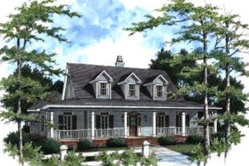 Architectural House Design - Country Exterior - Front Elevation Plan #37-120