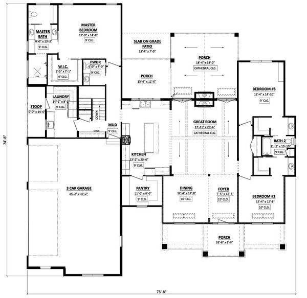 Farmhouse Floor Plan - Main Floor Plan #1089-28