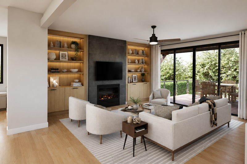 Home Plan - Interior - Family Room for Contemporary House Plan #48-1232 - 4 bed, 3.5 bath