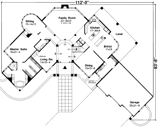 Dream House Plan - Mediterranean Floor Plan - Main Floor Plan #320-136