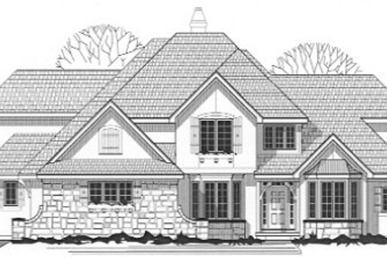 Exterior - Front Elevation for Traditional House Plan #67-753 - 4 bed, 3.5 bath