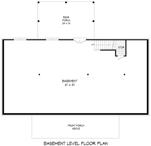 House Blueprint - Barndominium Floor Plan - Lower Floor Plan #932-1057