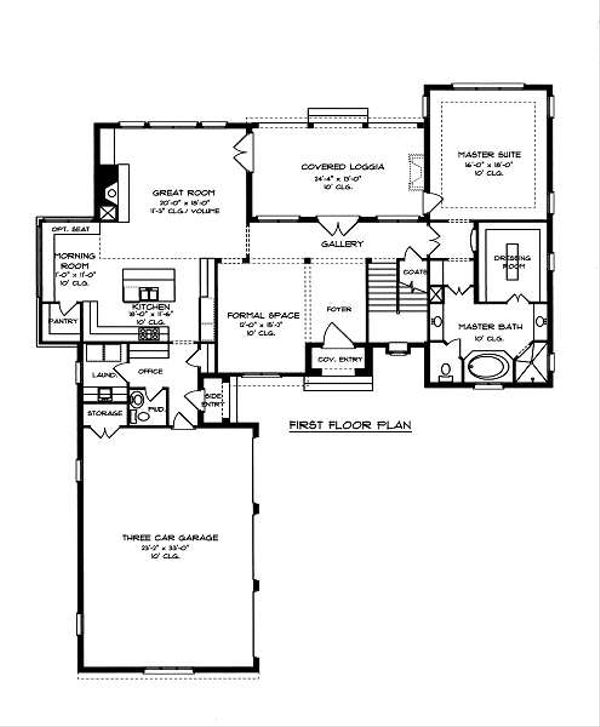 Architectural House Design - European Floor Plan - Main Floor Plan #413-146