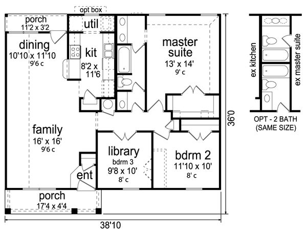 Craftsman Floor Plan - Main Floor Plan #84-575