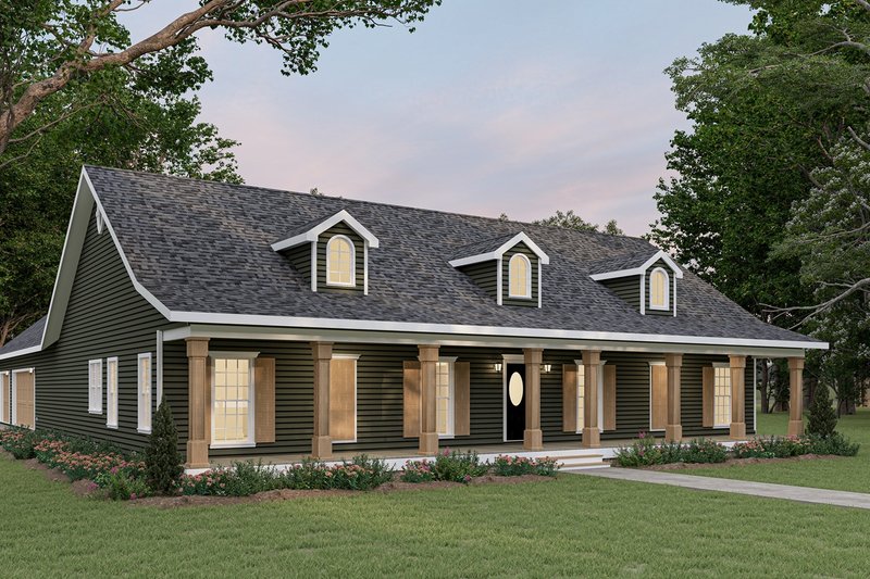 Country Style House Plan - 4 Beds 2 Baths 2435 Sq/Ft Plan #44-123