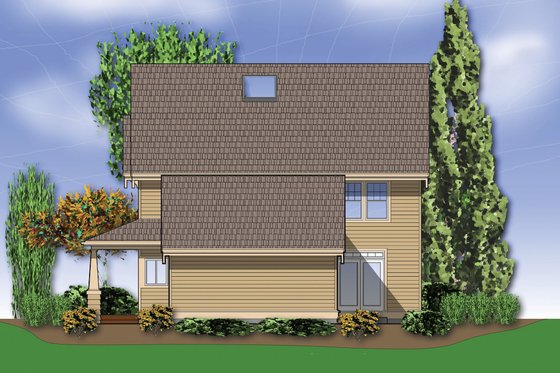 Exterior - Rear Elevation for Country House Plan #48-139 - 4 bed, 2.5 bath
