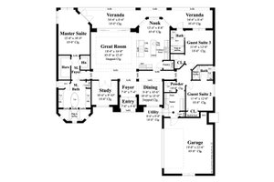 Floor Plan - Main Floor for Ranch House Plan #930-487 - 3 bed, 3.5 bath