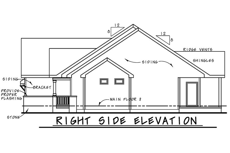 House Blueprint - Exterior - Other Elevation 1 for Cottage House Plan #20-2610 - 2 bed, 2 bath