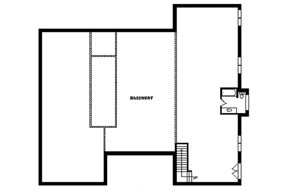 Floor Plan - Lower Floor for European House Plan #81-652 - 8 bed, 5.5 bath