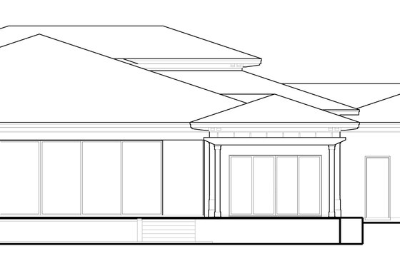 Exterior - Rear Elevation 1 for Contemporary House Plan #1058-231 - 4 bed, 3.5 bath