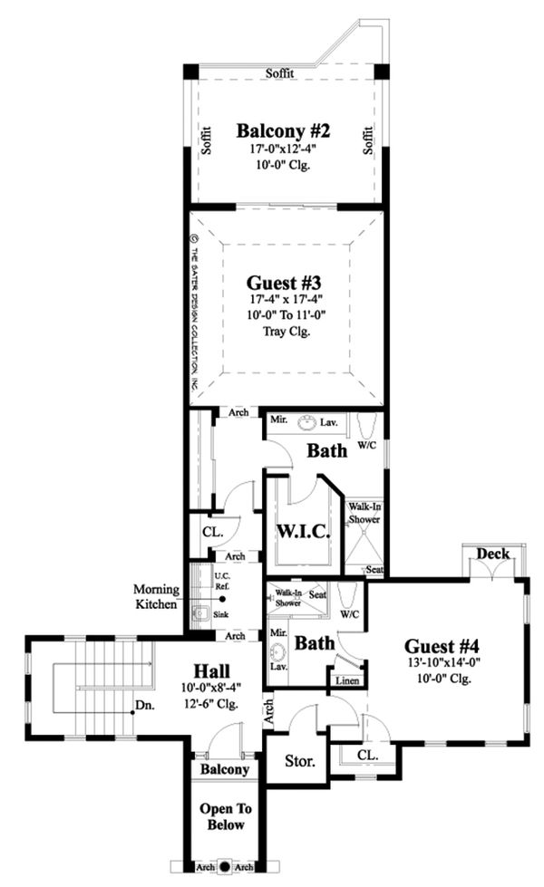 Architectural House Design - Mediterranean Floor Plan - Upper Floor Plan #930-481