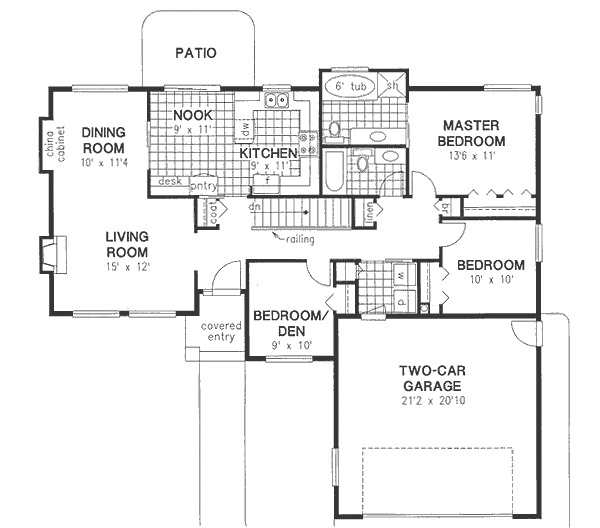 Traditional Floor Plan - Main Floor Plan #18-334