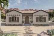 Adobe / Southwestern Style House Plan - 1 Beds 1 Baths 834 Sq/Ft Plan #455-449 