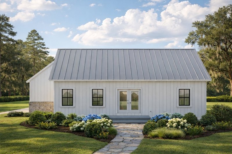 House Blueprint - Exterior - Rear Elevation for Farmhouse House Plan #44-312 - 3 bed, 2 bath