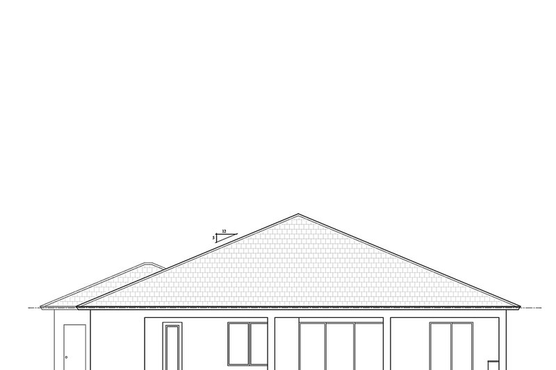 Architectural House Design - Exterior - Rear Elevation 1 for Ranch House Plan #938-111 - 4 bed, 3 bath