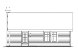 Exterior - Rear Elevation for Traditional House Plan #57-315 - 3 bed, 2 bath