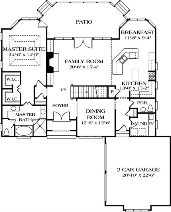 Country Floor Plan - Main Floor Plan #453-29