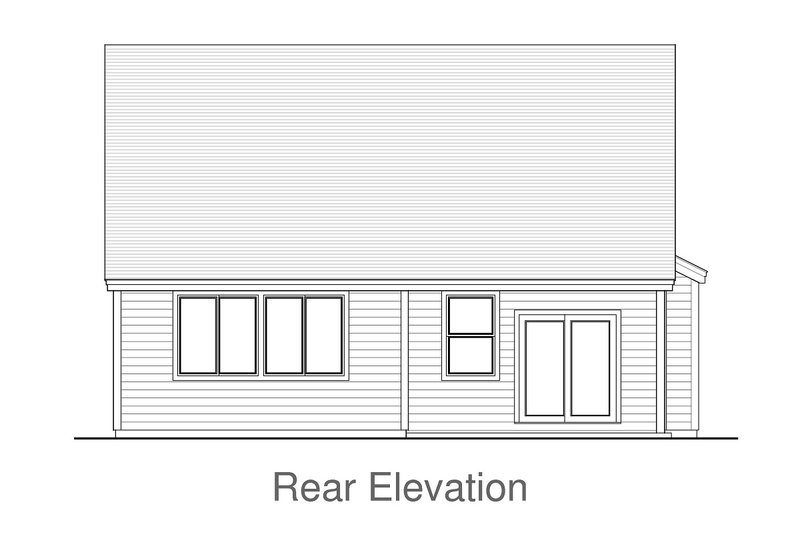House Plan Design - Exterior - Rear Elevation for Craftsman House Plan #53-632 - 3 bed, 2 bath