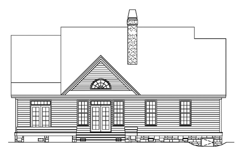 Architectural House Design - Exterior - Rear Elevation 1 for Country House Plan #929-625 - 4 bed, 3 bath