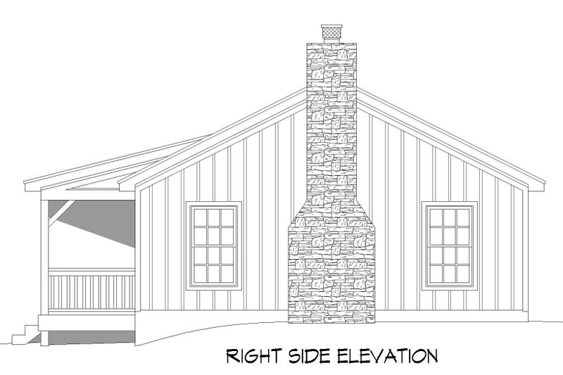 Dream House Plan - Exterior - Other Elevation 1 for Southern House Plan #932-856 - 2 bed, 1 bath