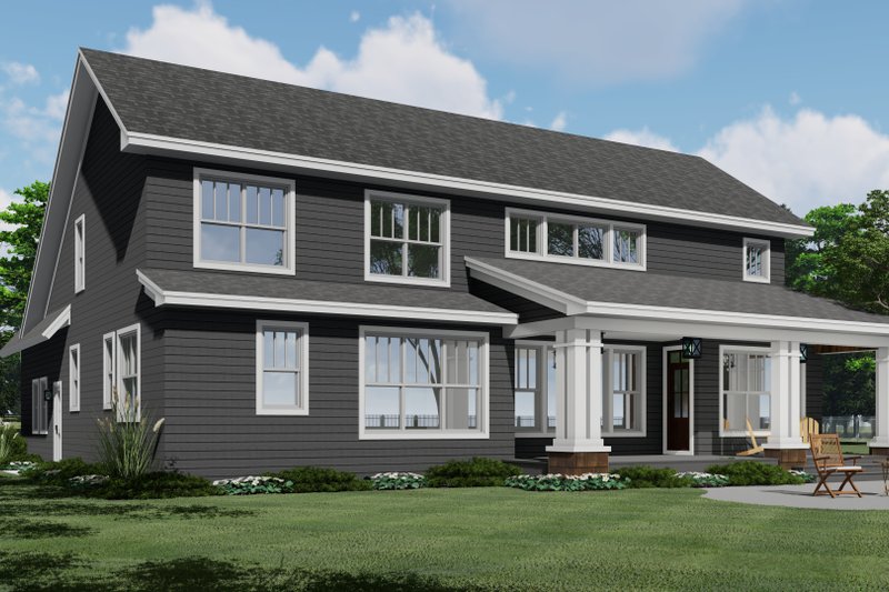 House Plan Design - Exterior - Rear Elevation 2 for Craftsman House Plan #51-1205 - 4 bed, 3.5 bath