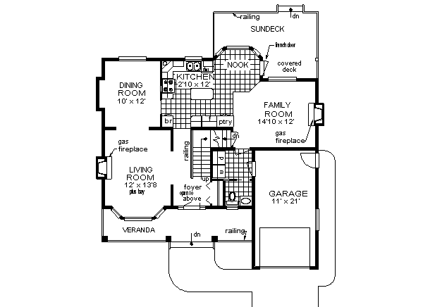 House Plan Design - Traditional Floor Plan - Main Floor Plan #18-263
