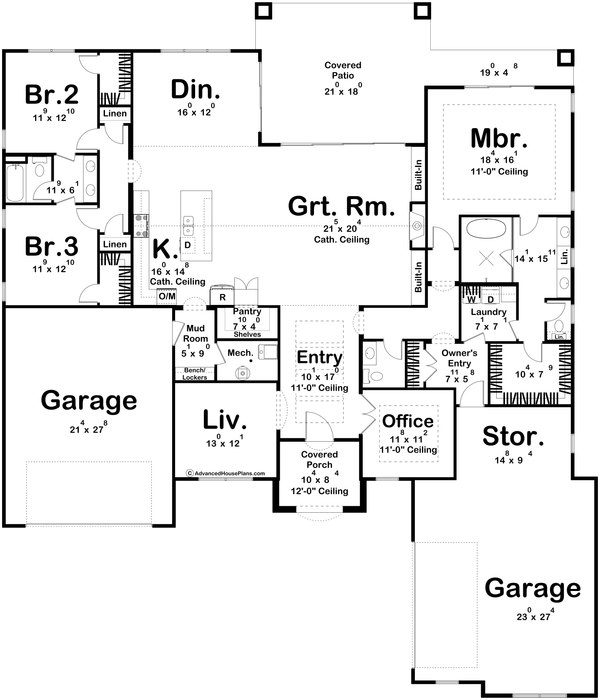 Cottage Floor Plan - Main Floor Plan #455-684