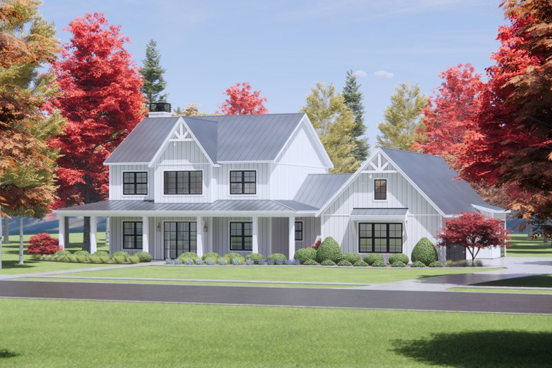 House Design - Exterior - Front Elevation 4 for Farmhouse House Plan #1096-47 - 4 bed, 3.5 bath