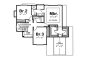 Craftsman Style House Plan - 3 Beds 2.5 Baths 2084 Sq/Ft Plan #20-250 Floor 