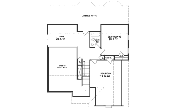 Southern Floor Plan - Upper Floor Plan #81-217