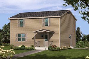 Colonial Exterior - Front Elevation Plan #57-245