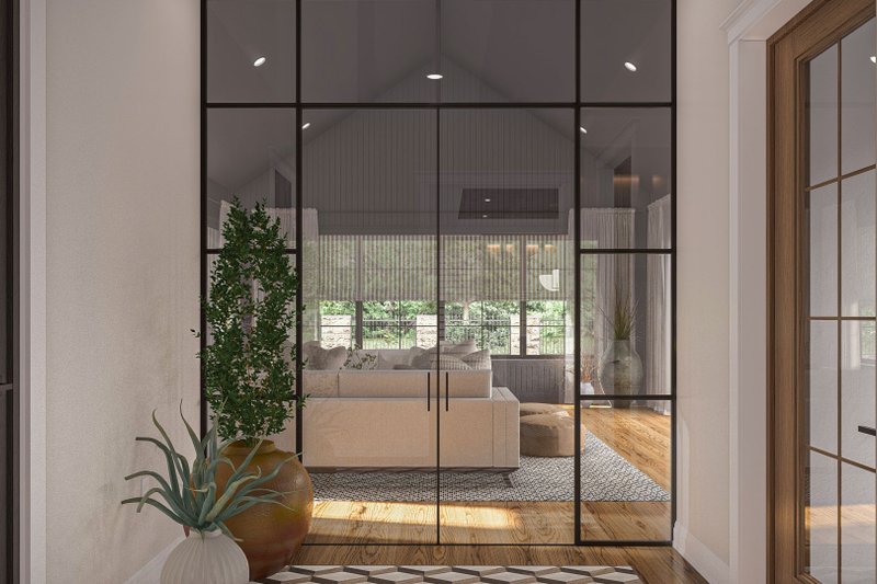 House Design - Interior - Family Room 4 for Modern House Plan #455-450 - 5 bed, 4.5 bath